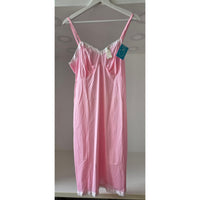 VINTAGE *NEW* 1960's Kayser Pink Slip  with White Lace Trim 100% Nylon Size 34
