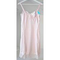 VINTAGE *NEW* 1960's Kayser Light Pink Slip w/ White Lace 100% Nylon Size 32