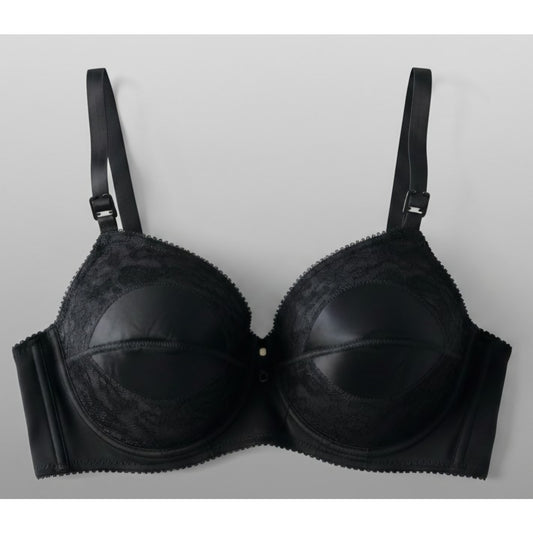 VINTAGE *NEW* 1960's Super-Form Women's Black with Lace Trim Bullet Bra Size 38B