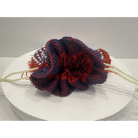 VINTAGE *NEW* 1970's Hand-Beaded with Fringe Cinch Purse in Red