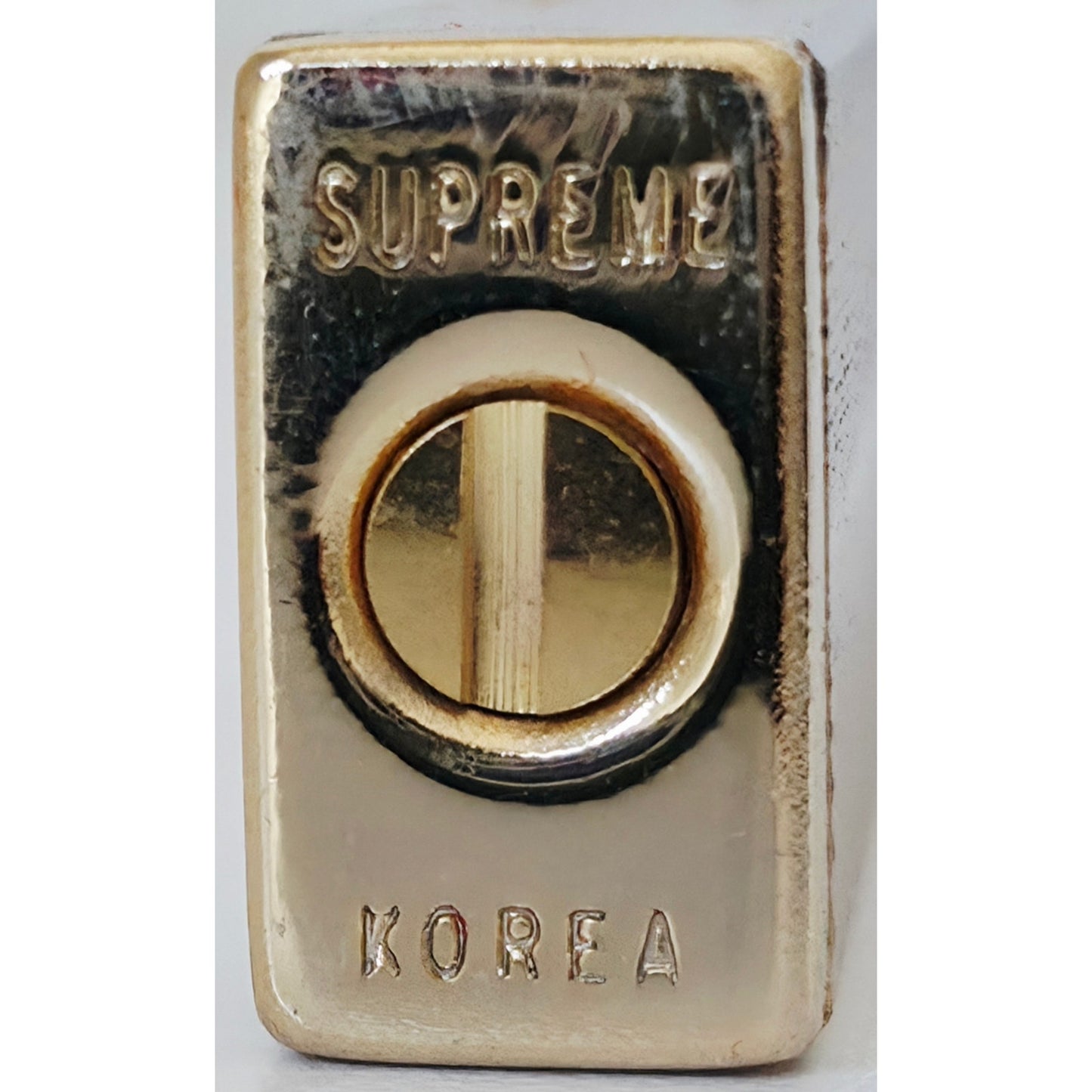 VINTAGE *NEW* 1960's Gold Textured Lighter in Original Box by Supreme USA