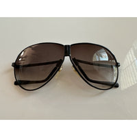 VINTAGE *NEW* 1980's Ferarri Foldable Aviator Sunglasses Black Frame Tinted Lens