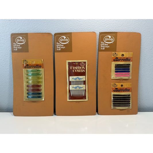 VINTAGE *NEW* 1970's/1980's Goody Barrette Display Set