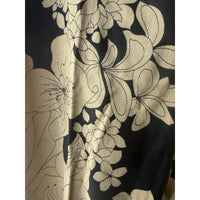 VINTAGE *NEW* 1960's Women's Fit & Flare Black/Cream Floral Pattern Pants Size 10