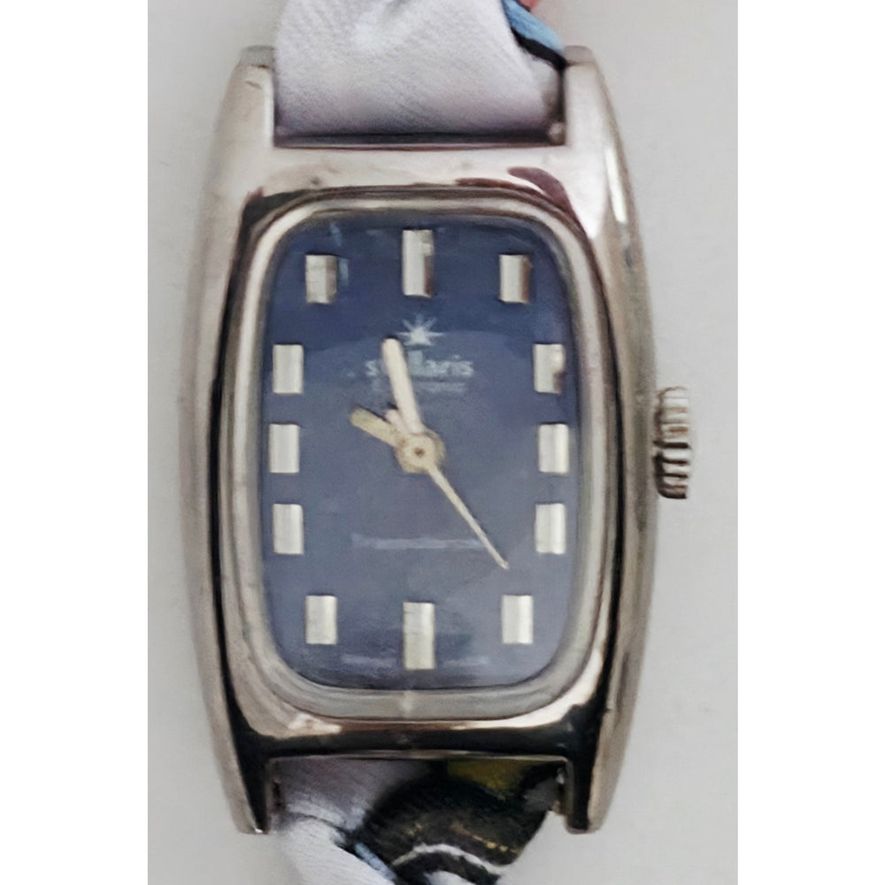 "Frozen In Time" 1960's Vintage Watch Face w/ Silk/Satin Tie Bracelet