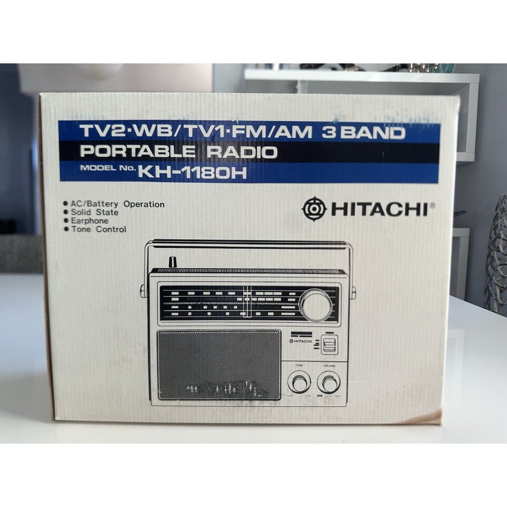 VINTAGE *NEW* 1980's Hitachi KH-1180H AM/FM TV1TV2 3-Band Portable Radio