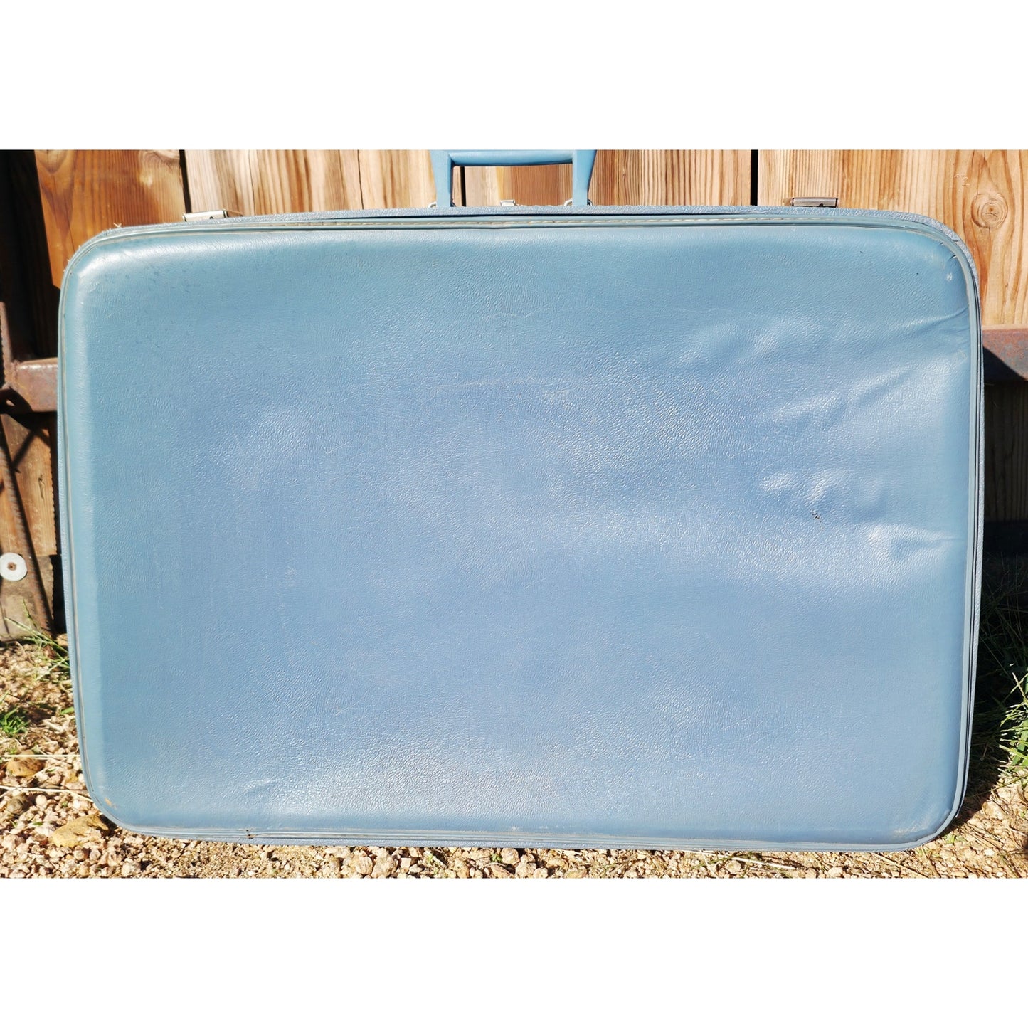 VINTAGE *NEW* 1960's Starflite Blue Hard Shell Luggage Size Large USA