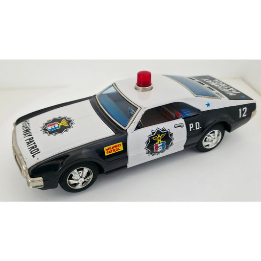 VINTAGE *PRISTINE* 1970's Highway Patrol P.D. 12 Police Battery Operated Toy Car