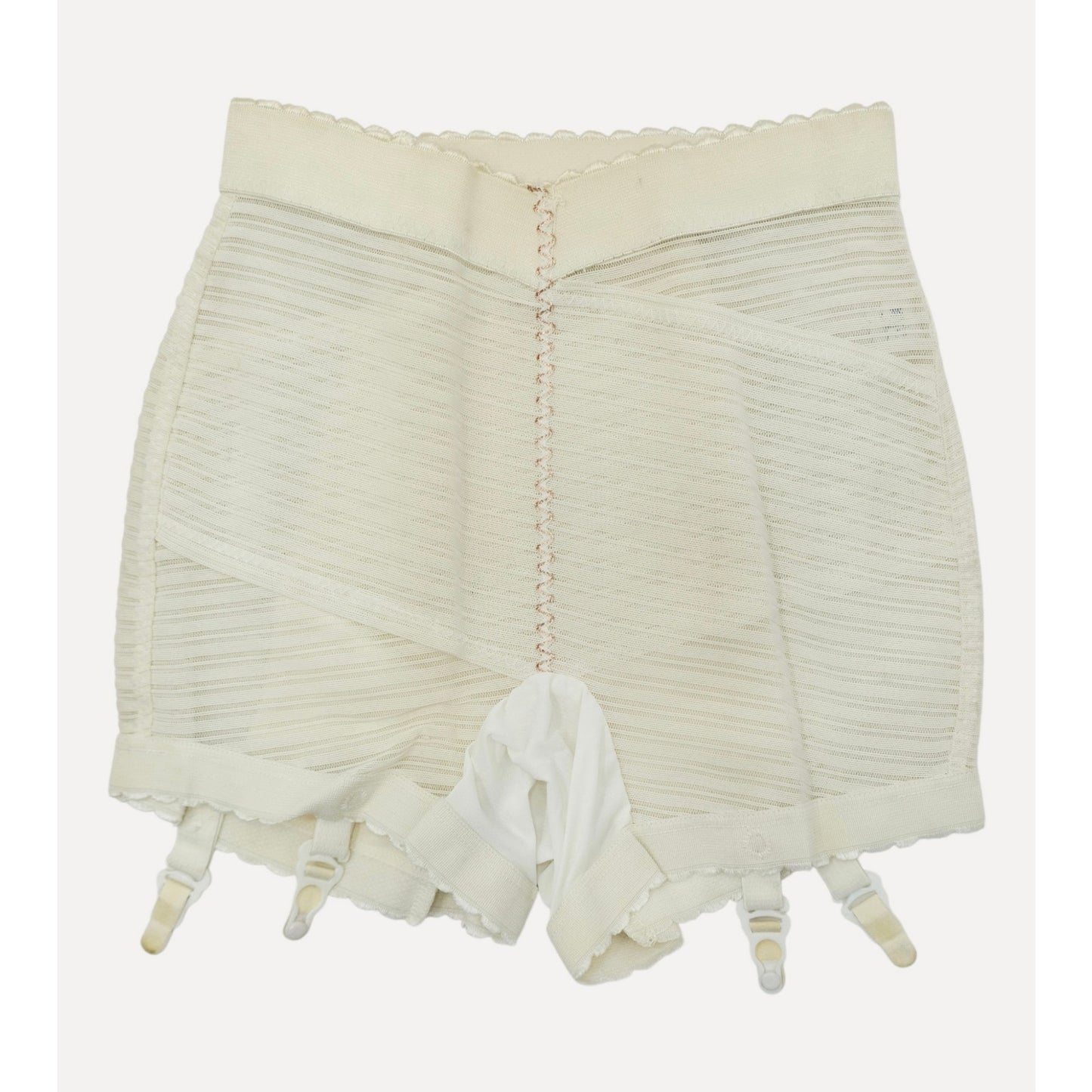VINTAGE *NEW* 1960's Magic Charm Women's Sheer Cream Girdle w/Garters Size L USA