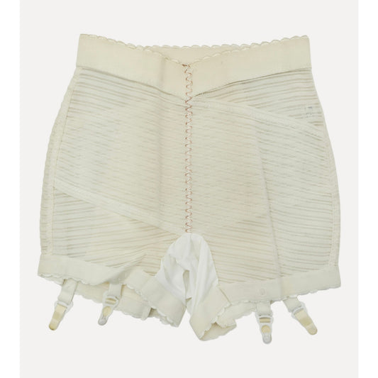 VINTAGE *NEW* 1960's Magic Charm Women's Sheer Cream Girdle with Garters Size L USA