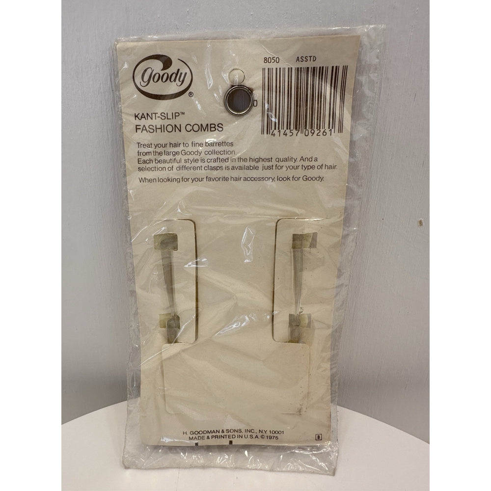 VINTAGE *NEW* 1975 Goody #8050 Kant-Slip Fashion Combs USA