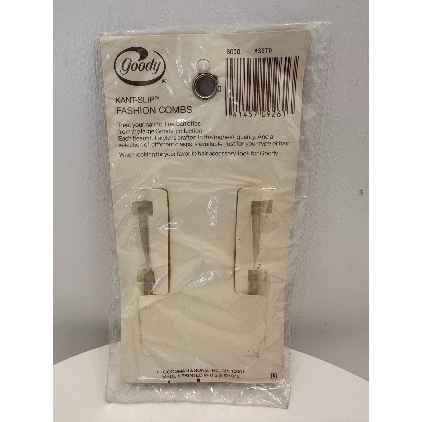 VINTAGE *NEW* 1975 Goody #8050 Kant-Slip Fashion Combs USA