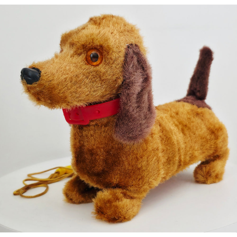 VINTAGE *NEW* 1960's Dachshund Leashed Walking Barking Collared Dog
