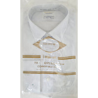 VINTAGE *NEW* 1960's Men's Sinclare White Striped Shirt 100% Nylon Size 15-32