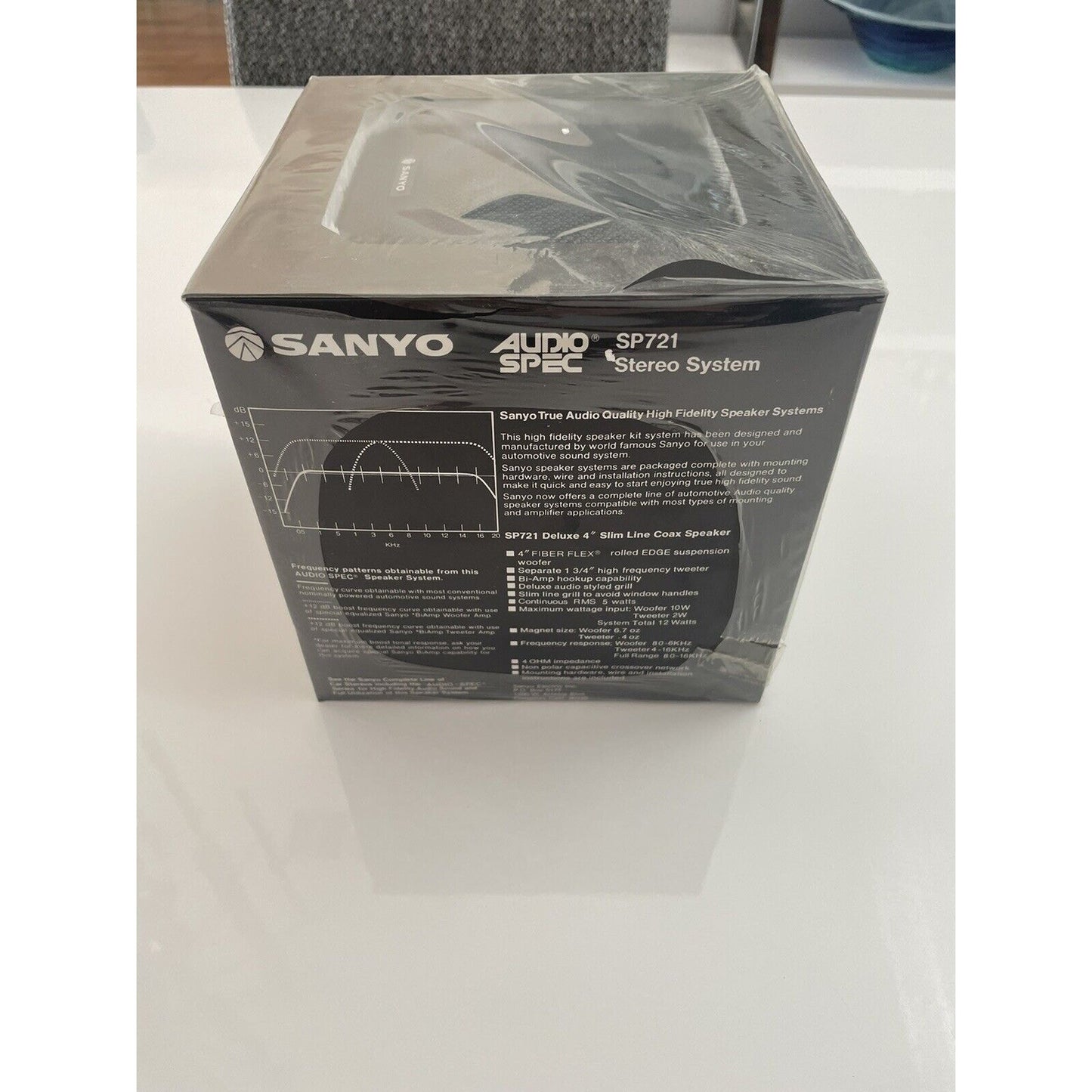 VINTAGE *NEW* Sanyo Audio Spec SP721 4" Stereo Coaxial Door Speakers