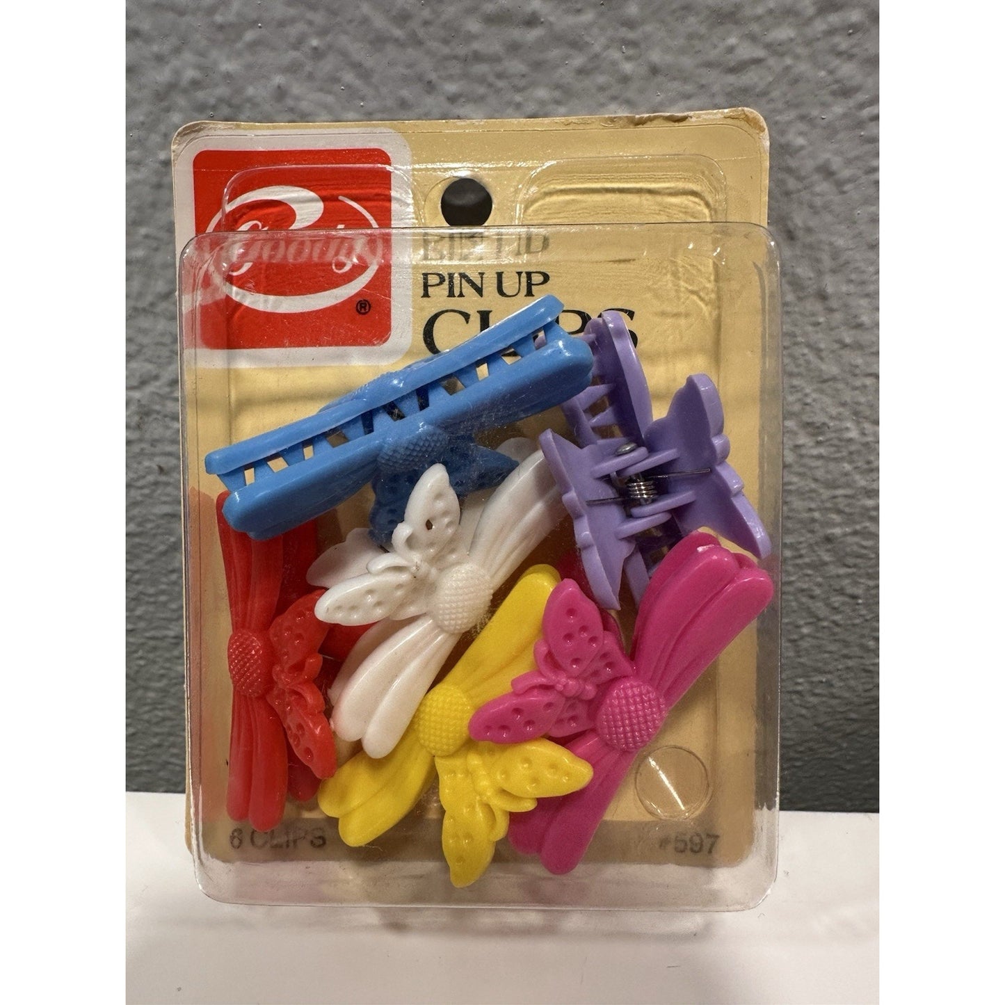 VINTAGE *NEW* 1982 Goody Pin Up Hair Clips Multicolor Barrettes NIP 6 Pack #597