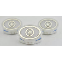 VINTAGE *NEW* 1960's Vivian Woodard 1.4 oz Blue Eye Shadow Palette Set of 3 USA