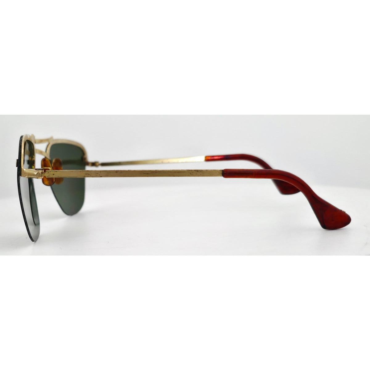 VINTAGE *NEW* 1970's Glam Unisex Gold Frame with Gray Lens Sunglasses