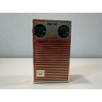 VINTAGE *NEW* 1970's Four Star FS-701 Solid State Radio in Red w/ Clear Case