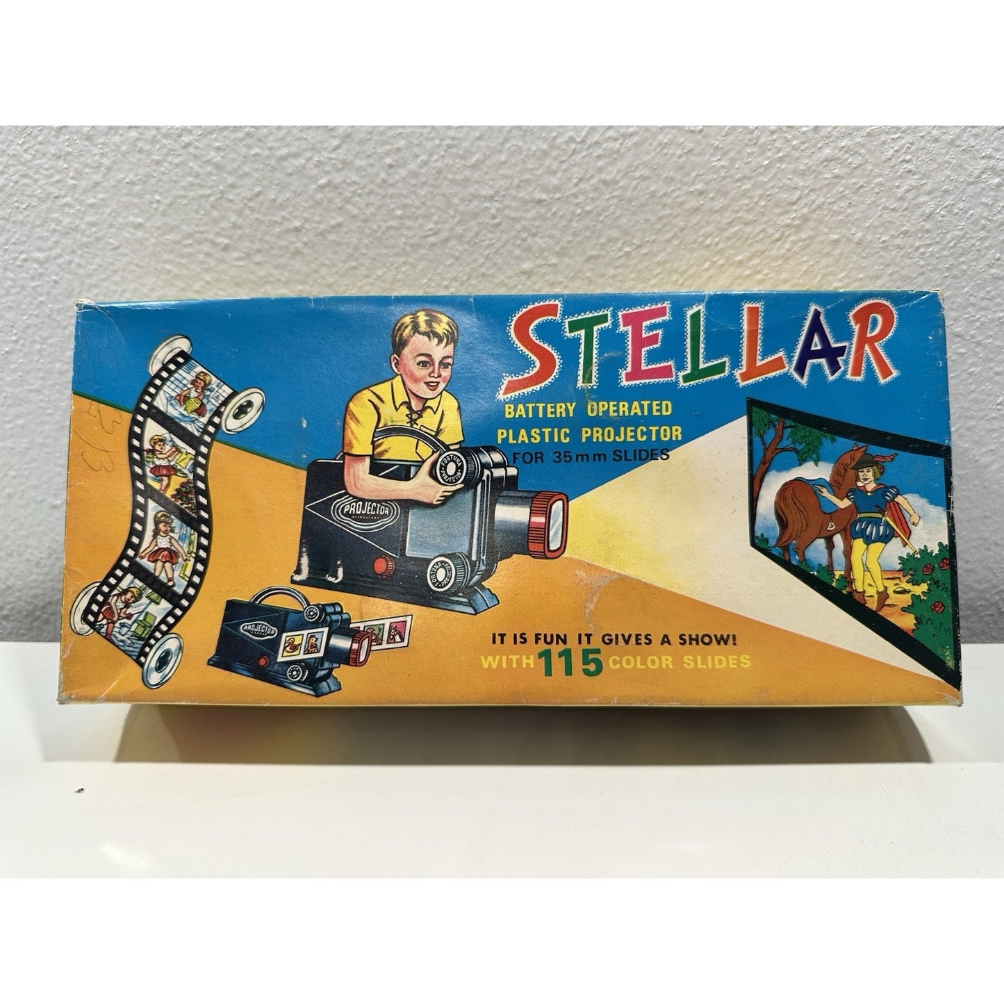 VINTAGE *NEW* 1970's Stellar Battery Operated Slide Plastic Projector
