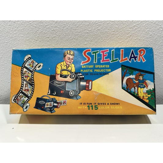 VINTAGE *NEW* 1970's Stellar Battery Operated Slide Plastic Projector
