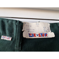VINTAGE *NEW* 1960's Love N' Stuff Turquoise Twill Botton Pocket Pants Size 30