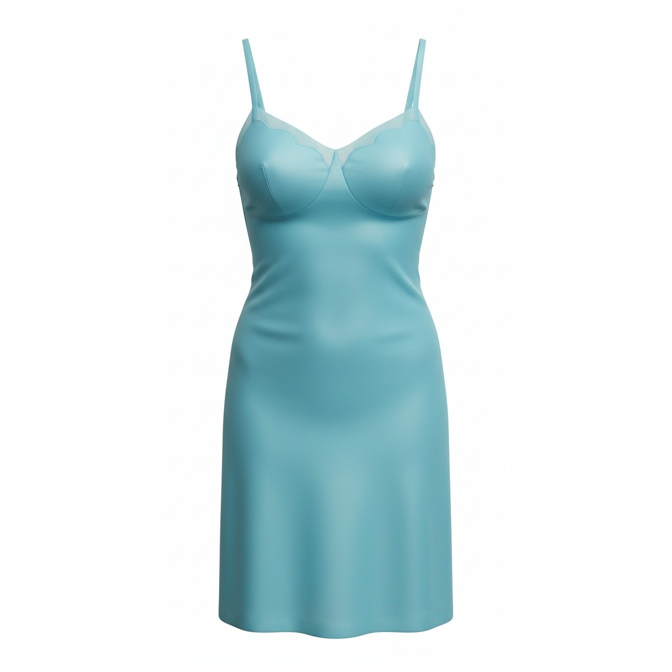 VINTAGE *NEW* 1960's Kayser Women's Bright Blue Slip Dress Size 34 USA