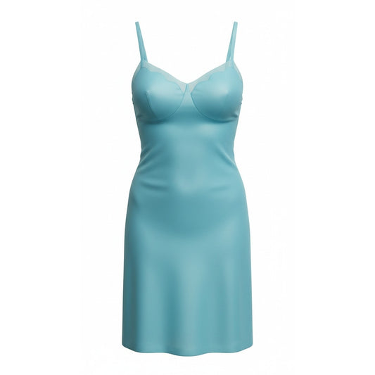VINTAGE *NEW* 1960's Kayser Women's Bright Blue Slip Dress Size 34 USA