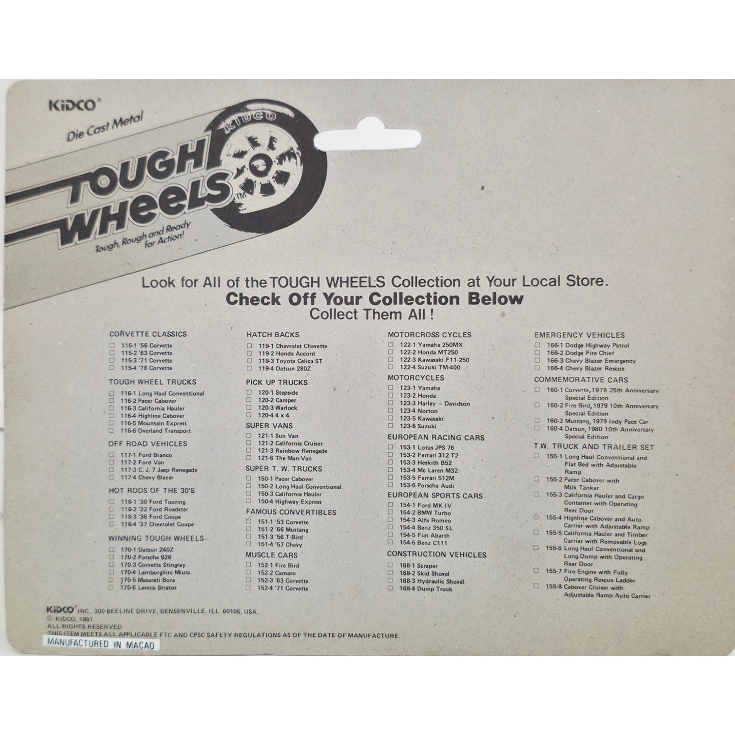 VINTAGE *NEW* 1981 Kidco Tough Wheels California Hauler & Long Haul Die-Cast Toy