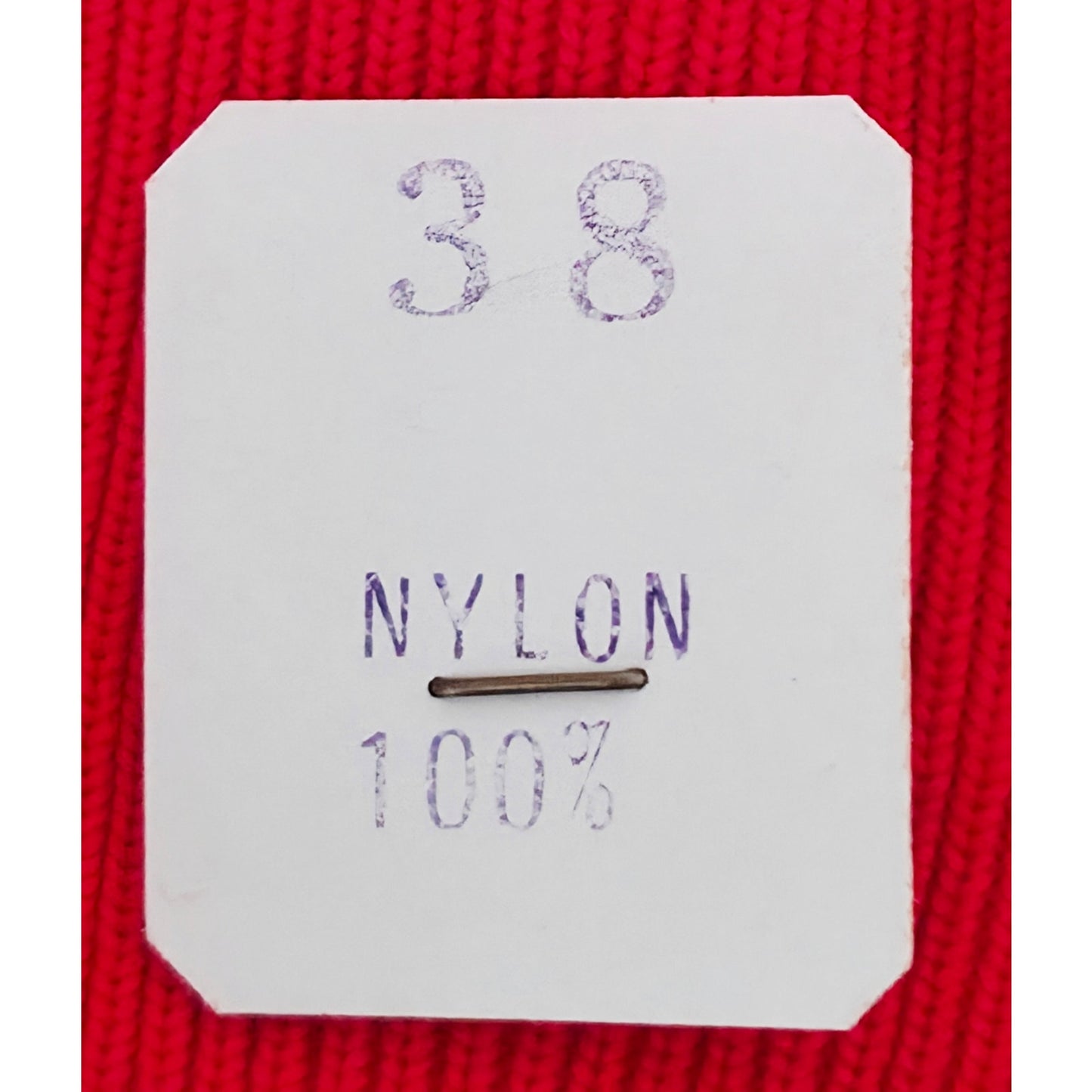 VINTAGE *NEW* 1960's Red Collared Women's Sweater w/Buttons 100% Nylon Size 38