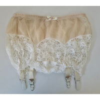 VINTAGE *NEW* 1960's Women's Empire Foundation Cream w/Lace Girdle Garter Size L