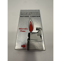 VINTAGE *NEW* 1960's Manor Butane Lighter Aqua w/Stars