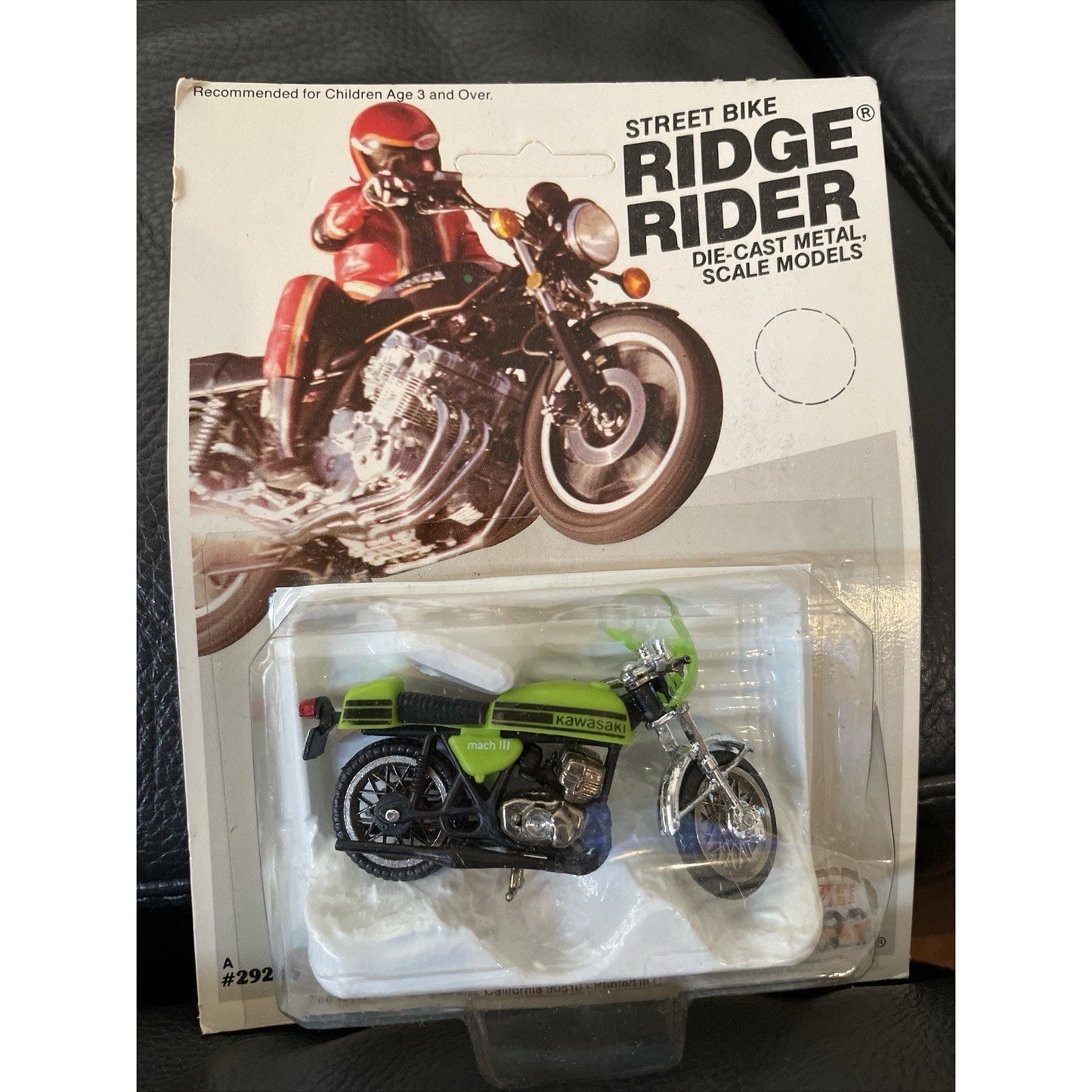 VINTAGE *NEW* 1980's Ridge Riders Die Cast Metal Scale Kawasaki Mach III Cafe Racer