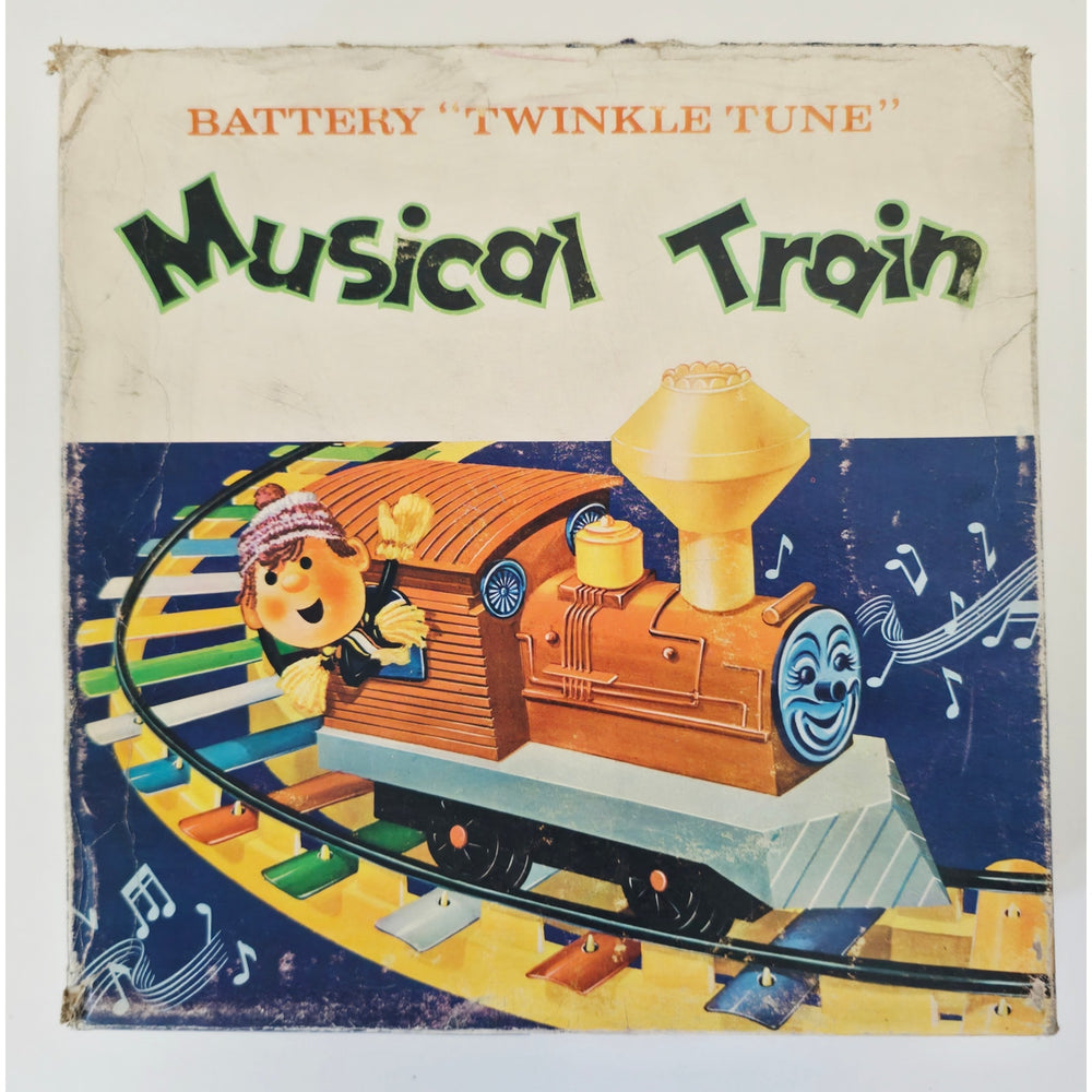 VINTAGE 1950's PMC Battery Operated Twinkle Tune Musical Train PMC PT-200