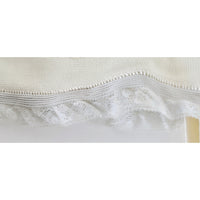 VINTAGE *NEW* 1950's Women's Cream w/Lace Trim Girdle Garter Belt Size S (24)