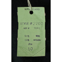 VINTAGE *NEW* 1960's  Women's Black Straight Skirt Size 10 (M)