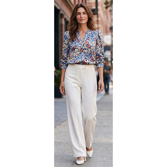 VINTAGE *NEW* 1960's Sirje of California Women's White Straight Leg Pants Size 7/8
