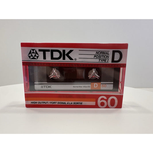 VINTAGE *NEW* 1986 TDK D60N Blank Cassette Tape Sealed Normal Type 1