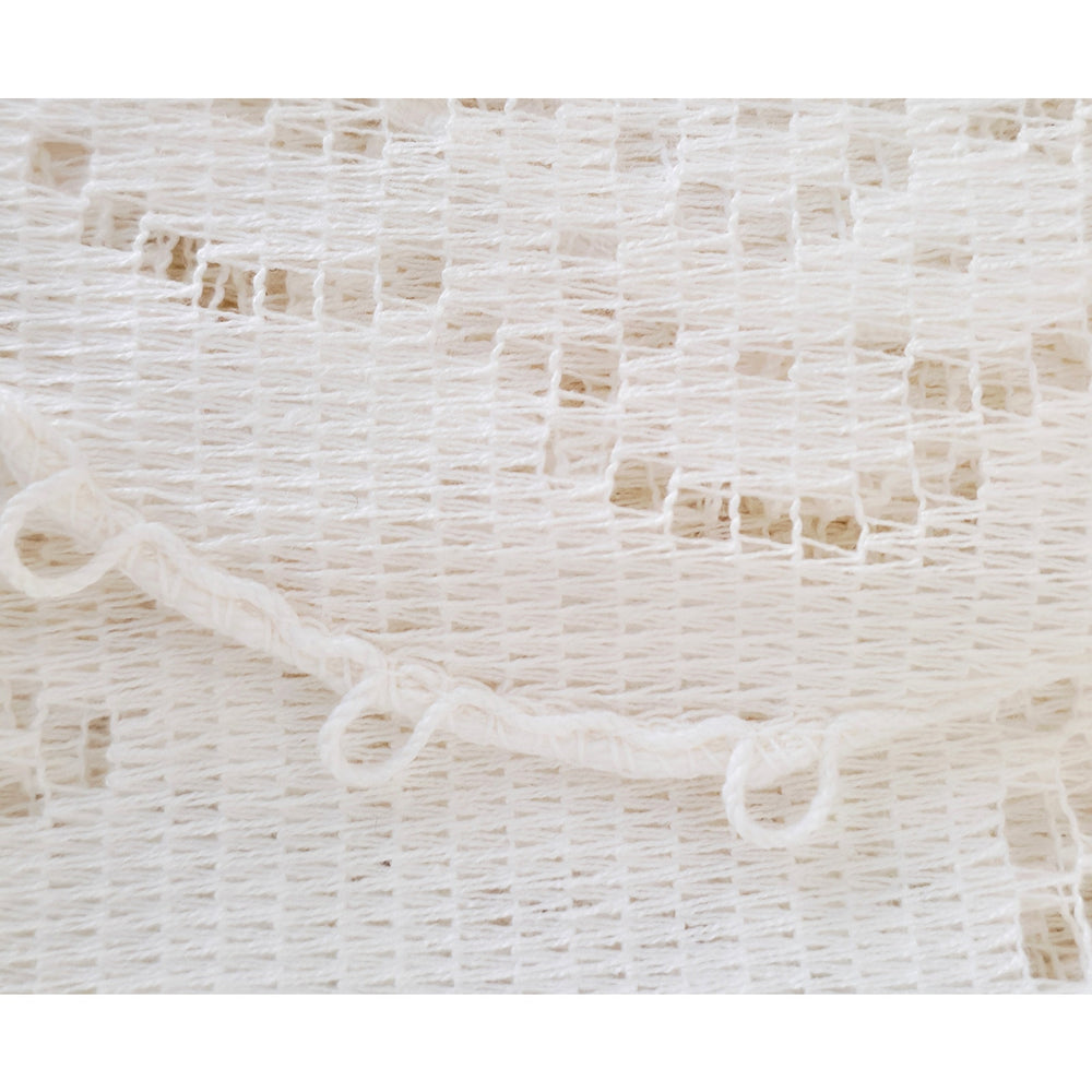 VINTAGE *NEW* 1950's Seranton White Lace Oval 72"x90" Stain Resistant Tablecloth
