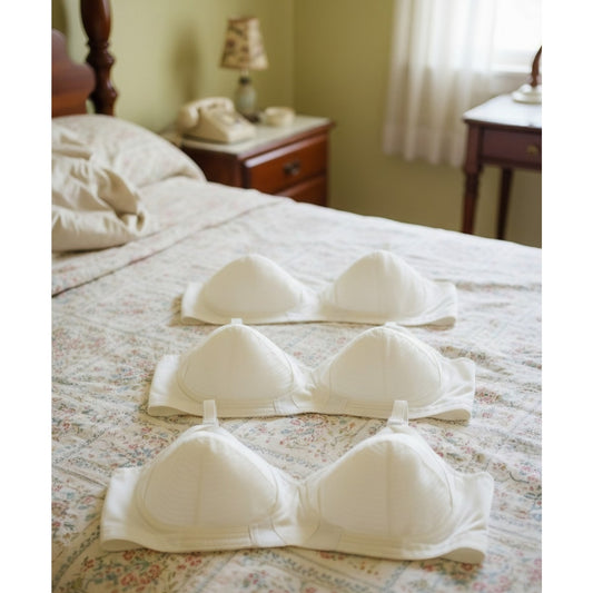 VINTAGE *NEW* 1960's Super-Form Women's Cream Bullet Bra Size 36C Lot of 3 USA