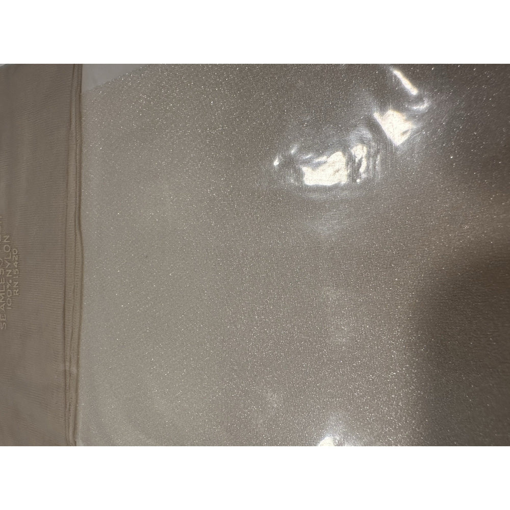 VINTAGE *NEW* Mod Glitter Hosiery-Silver/OffWhite Combo Sz10M X 2 Pair