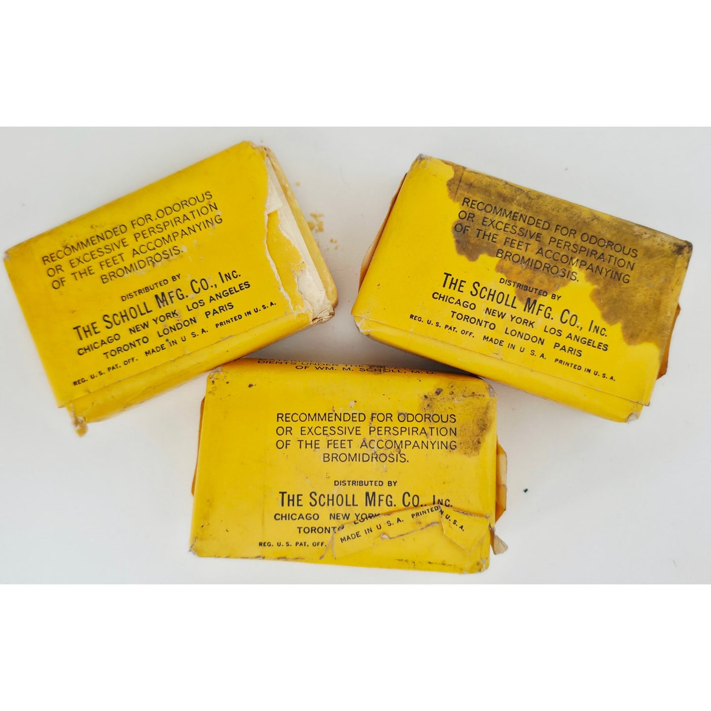 VINTAGE *NEW* 1970's Dr. Scholl's Medicated Soap Made in USA Set of 3