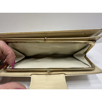 VINTAGE *NEW* 1970's Cream Leather - Check, Change, Credit Card, ID Wallet