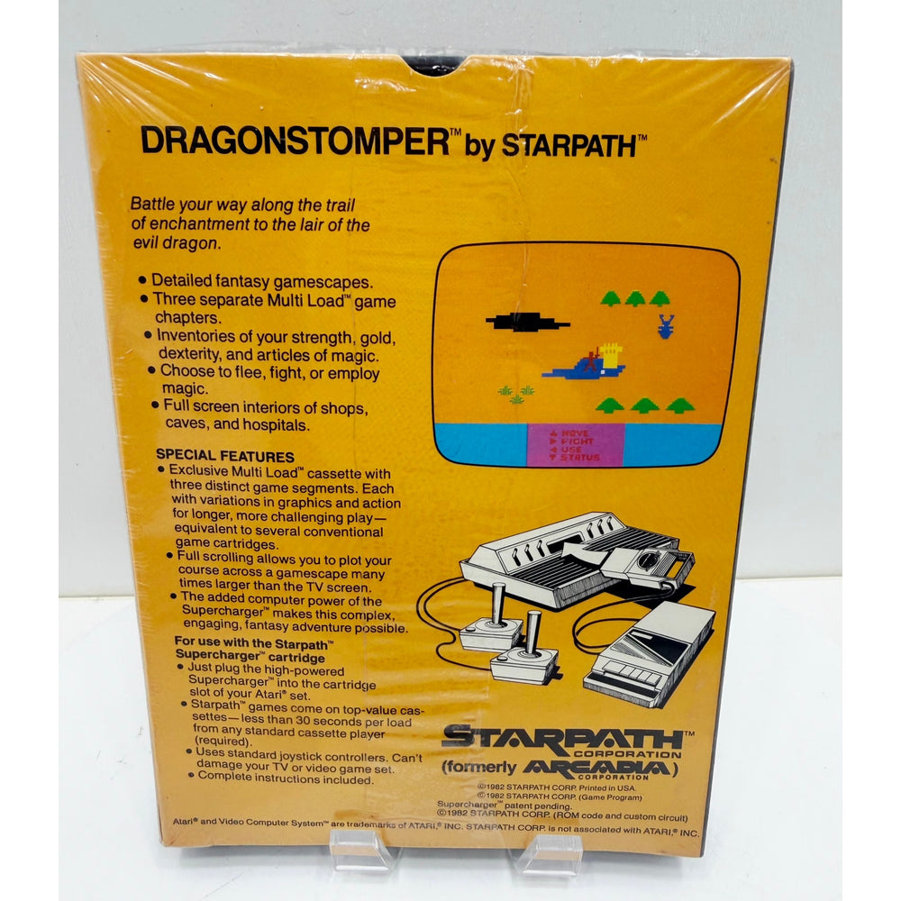 Atari 1982 Starpath DRAGONSTOMPER Game NOS Shrink-wrapped Unsold Dealer Stock