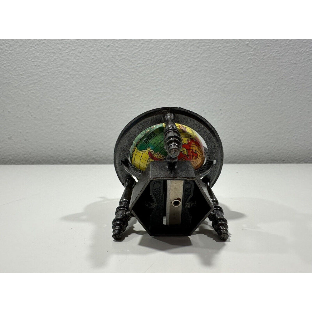 VINTAGE *NEW* Miniature Metal World Globe Pencil Sharpener