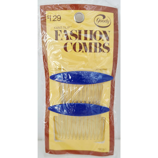 VINTAGE *NEW* 1975 Goody #8051 Fashion Combs Blue USA