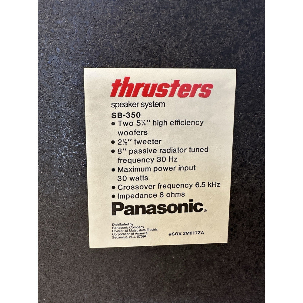 VINTAGE *NEW* 1980’s Panasonic SB-350-R 22" Thrusters Speaker Set