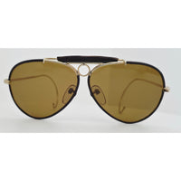 VINTAGE *NEW* 1970's Ray Max Gold Frame with Brown Smoke Lens Aviator Sunglasses