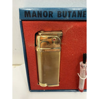 VINTAGE *NEW* 1950's Manor Butane Lighter Set w/Refills + Flints