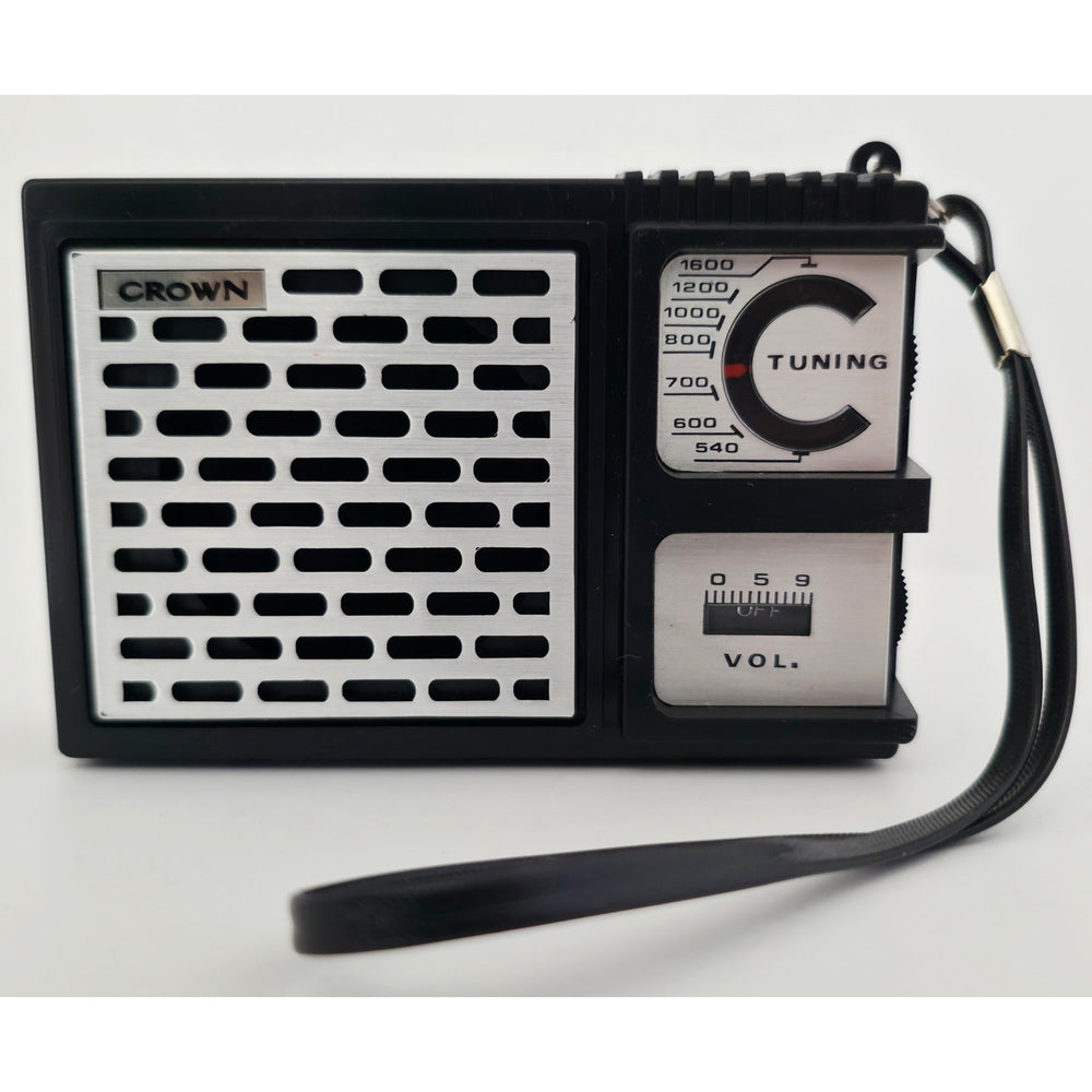 VINTAGE *NEW* 1960's Crown Transistor AM Pocket Radio British Design Hong Kong